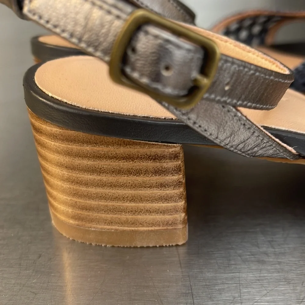 New in box, Moonlight woven leather sandals from Sundance.